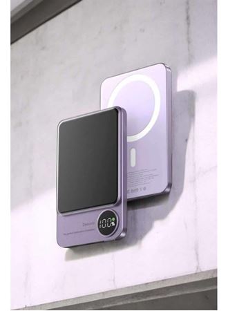 22.5W Magsafe Kablosuz Şarjlı Powerbank Dijital Ekran ve Hızlı Şarj