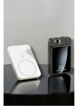 iOS Uyumlu 22.5W Hızlı Şarj Magsafe Powerbank Dijital Göstergeli 10.000 mAh