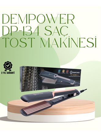 DP-134 Saç Tost Makinesi 220°C Isı Ayarlı, 360° Dönebilen Kablo