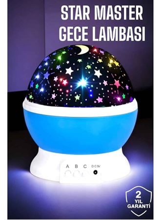 Yıldızlı Gökyüzü Projeksiyon Gece Lambası Hareketli Işık Şovu