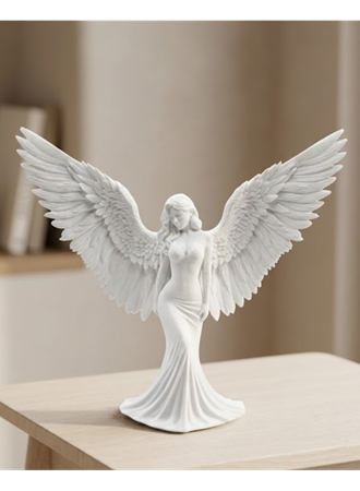 Dekoratif Melek İnsan Figürlü 3D Heykel Biblo Modern Ev Dekoru