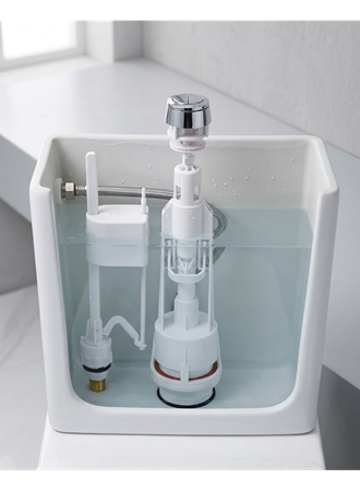 Vitrifiye Rezervuar İç Takımı Basmalı Mekanizma Alt Girişli Sessiz Dolum Sistemi