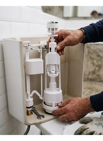 Basmalı Rezervuar İç Takımı Alt Girişli Sessiz Su Dolumlu Klozet İç Mekanizma Seti