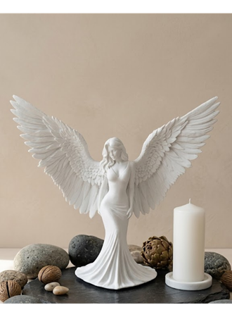 Minimalist Melek İnsan Figürlü 3D Heykel Dekoratif Biblo Ev Dekoru