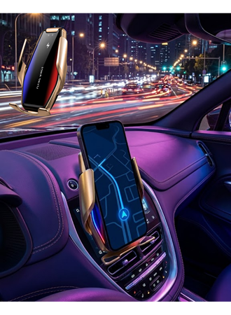 Otomatik Sensörlü Araç Telefon Tutucu Kablosuz Şarj Özellikli 360 Derece Döner