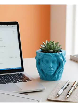 Modern Ev Dekoru İçin Kadın Yüzü Ağaç Tasarımlı Dekoratif Vazo