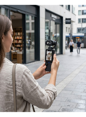 4K Ultra HD Vlog Kamera 2.0 İnç IPS Ekran ve Döner Lens Taşınabilir Aksiyon Kamera