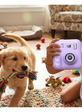 HD Ekranlı Çocuk Fotoğraf Makinesi Video Kayıt ve Baskı Kağıdı Kalem Hediyeli