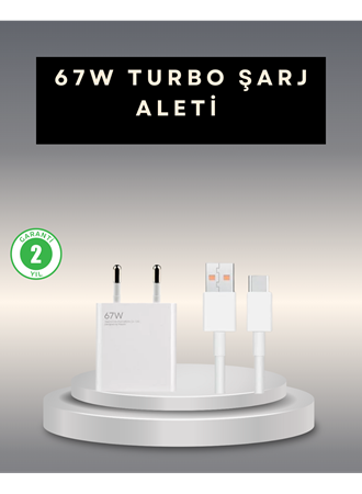 67 Watt Type C Şarj Adaptörü Poco X3 X4 X5 Pro Uyumlu
