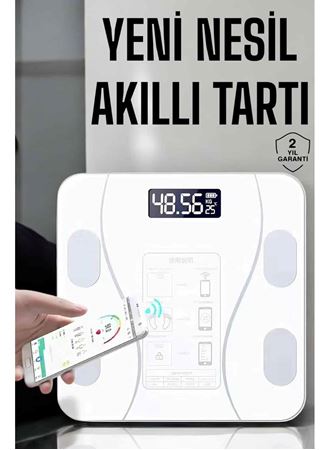 Tartı Baskül Dijital Elektronik Tartı Vücut Analiz Wifi Akıllı Yağ Ölçer