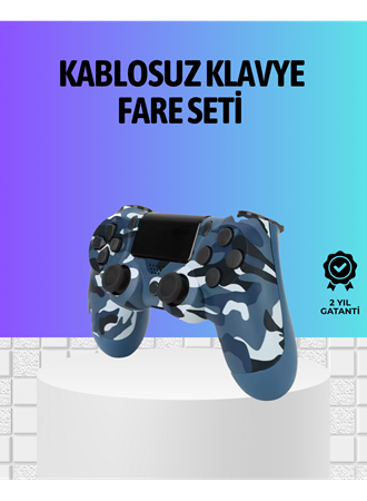 Şarjlı Kablosuz PS4 Oyun Kolu Titreşimli Hassas Kontrol