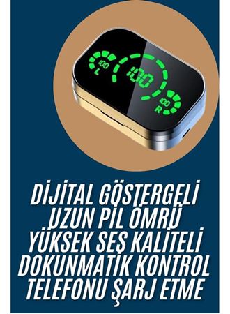 2025 Model Bluetooth Kulaklık Telefon Şarj Edebilen Çağrı Cevaplama Dijital Göstergeli