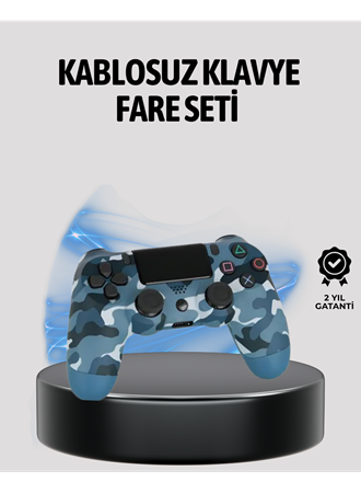 Kablosuz PS4 Controller Çift Motorlu Dayanıklı Gamepad