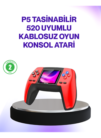 520 Klasik Oyunlu P5 Retro Elde Taşınabilir Konsol
