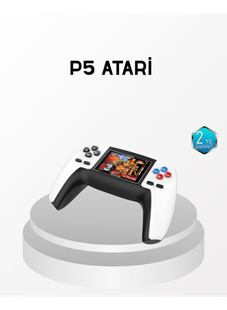 520 Klasik Oyunlu P5™ ControllerView Retro Konsol – Şarjlı,  Ergonomik Tasarım