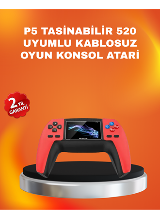 Uzun Pil Ömürlü 520 Oyunlu P5 Retro Konsol