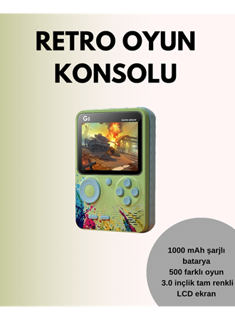 TV Bağlantılı 500 Oyunlu Mini Gameboy Konsol
