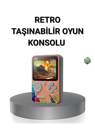 Retro Taşınabilir Oyun Konsolu 500 Klasik Oyunlu, 3.0 İnç Renkli Ekran