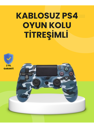 PS4 Uyumlu Kablosuz Oyun Kolu Ergonomik Çift Titreşimli