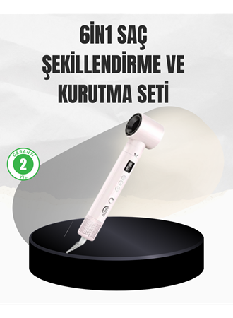 6 Başlıklı Hızlı Kurutma ve Bukle Şekillendirme Seti