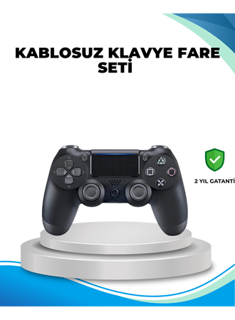 Kablosuz PS4 Oyun Kolu Çift Motor Titreşimli Uzun Bataryalı