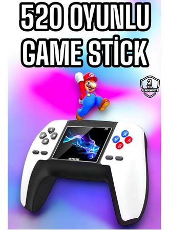Game Stick 520 Oyunlu Retro Konsol Çocuklara Özel