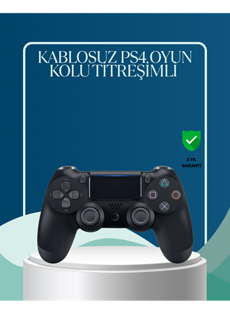 Kablosuz PS4 Oyun Kolu Çift Motor Titreşimli Uzun Bataryalı