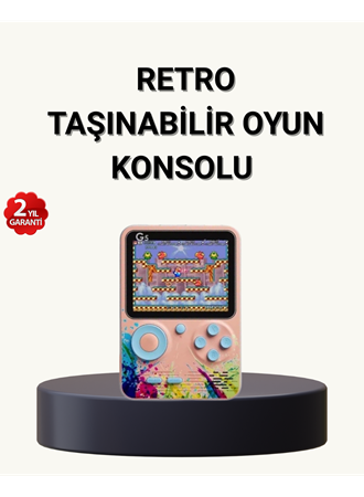 500 Klasik Oyunlu Retro Oyun Konsolu Taşınabilir ve TV Bağlantılı