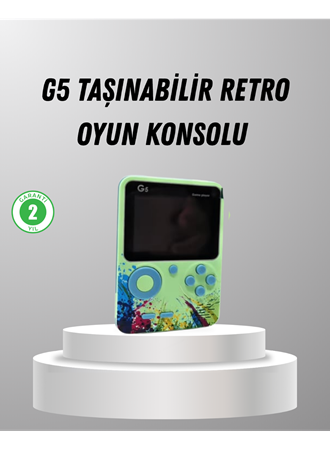 500 Oyunlu G5 Retro Mini Oyun Konsolu 3 İnç Ekran ve TV Desteği