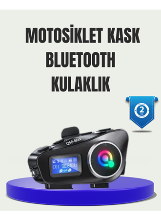 IP65 Suya Dayanıklı Kask Bluetooth Kulaklık LCD Ekranlı