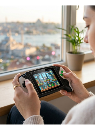 Taşınabilir Oyun Konsolu 620 Oyun Dahili Renkli Ekran TV Bağlantılı