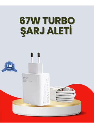 67 Watt Ultra Hızlı Şarj Adaptörü  Redmi 9 10 12C Uyumlu