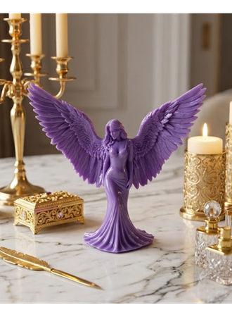3D Lila Melek İnsan Biblo Estetik Dekoratif Obje