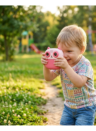 Çocuklar İçin Anında Baskılı Kamera 6 Renk Kalem 5 Rulo Kağıt Hediyeli Eğitici Eğlenceli Fotoğraf Makinesi