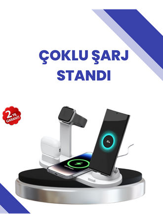 Masaüstü Düzenleyici 4’ü 1 Arada Kablosuz Şarj Aksesuarı