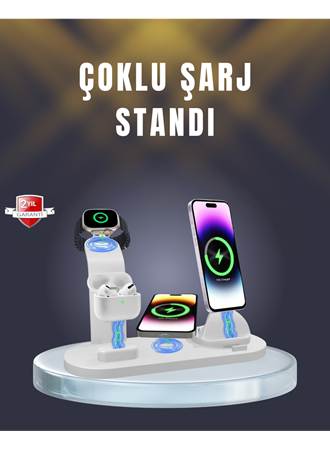 iPhone, AirPods ve Akıllı Saat Uyumlu Çoklu Şarj Cihazı