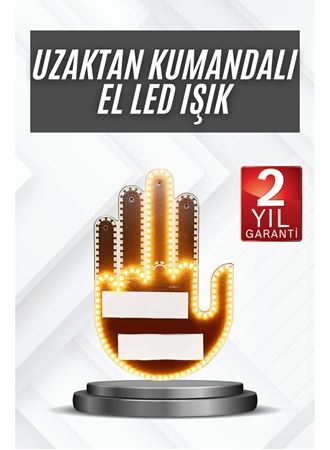 Uzaktan Kumandalı El Orta Parmak Led Araç Camına Özel