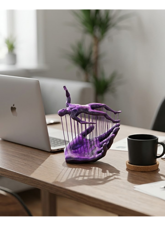 El İnsan Figür 3D Dekoratif Obje Modern Tasarım ve Estetik Görünüm