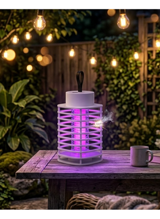 Akıllı Elektrikli Böcek Öldürücü Lamba UV Mor Işık Sessiz Gece Kullanımı Duvara Asılabilir