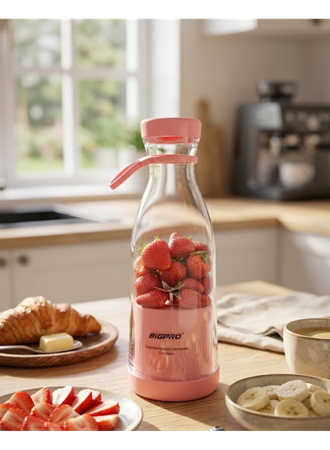 Kablosuz Taşınabilir Blender Smoothie Milkshake Hazırlama Tek Tuş Kullanım