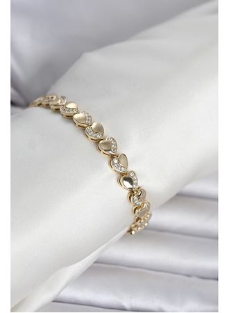 Xuping Kalp Model Gold Renk Kadın Bileklik