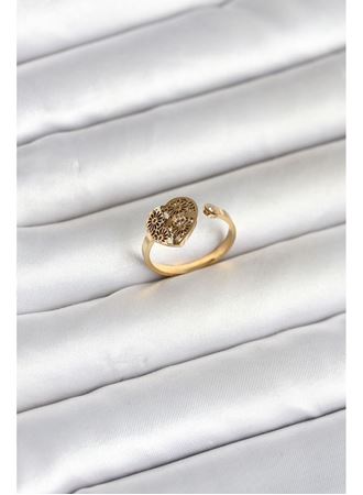 316L Çelik Gold Renk Kalp Model Kadın Yüzük