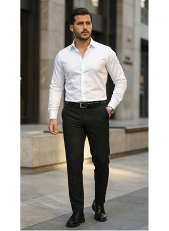 Erkek Saten Klasik Gömlek