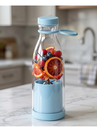 USB Şarjlı Mini Blender 380 ml Taşınabilir Smoothie Yapıcı Pratik Kullanım
