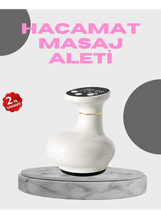 3’ü 1 Arada Şarjlı Masaj Cihazı Kupa Terapisi Sıcak Kompres Gua Sha