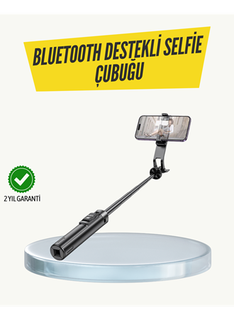Bluetooth Selfie Çubuğu –  Katlanabilir, Uzaktan Kumandalı