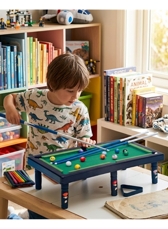 Mini Bilardo Oyunu Seti Evde Eğlenceli Masa Oyunu Çocuk ve Aile