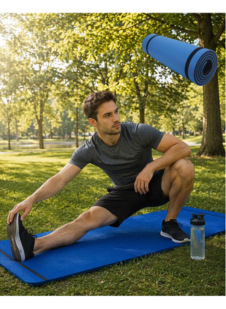 10 mm Fitness Minderi Tırtıklı Kaymaz Yüzey Esnek Darbe Emici Eva Yapı