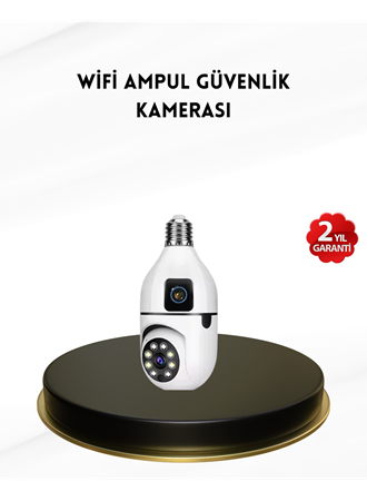1080P WiFi Ampul Kamera Uzaktan Erişimli Hareket Sensörlü Gece Görüşlü