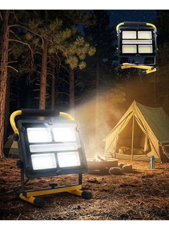 Solar ve USB Şarjlı Güçlü LED Çalışma Lambası Ayarlanabilir Açılı Kamp Feneri
